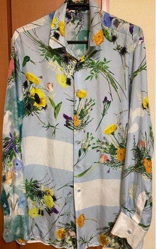 ルイヴィトン 20SS 総柄シルク 長袖シャツ