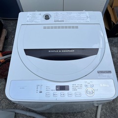 【動作ok】 SHARP  シャープ　洗濯機　5.5kgの画像
