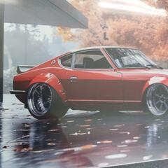 🟦20cm×30cmブリキ看板 Datsunダットサン　30フェアレディZの画像