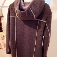 COMME CA ISM フード付きコート M ダークグレーの画像