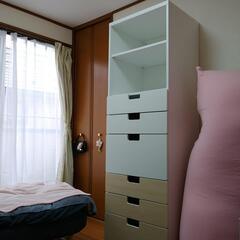 STUVA イケア　IKEA　引き出し仕切り付　チェスト　収納棚　クローゼット　引き出し　白　ベージュ　の画像