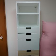 STUVA イケア　IKEA　引き出し仕切り付　チェスト　収納棚　クローゼット　引き出し　白　ベージュ　の画像