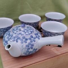 『未使用』有田焼 雅峯作　急須 湯呑み　茶器5客の画像