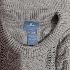 babyGap ケーブルニット セーター サイズ80 12-18M グレーの画像