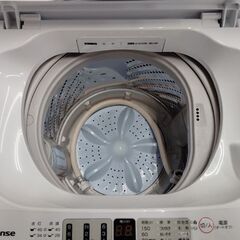 高年式 ハイセンス 5.5kg 洗濯機 2023年製 HW-55E2W  全自動洗濯機 ホワイト 1人暮らし 家電 Hisense 札幌市 中央区 南12条店の画像