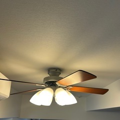 受渡先決定　シーリングファン 6灯 木目調 リモコン付きの画像