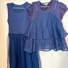 👧👚👗🩳140cmワンピース&トップス&ボトムス&肌着9点set!!中古品まとめ売りの画像