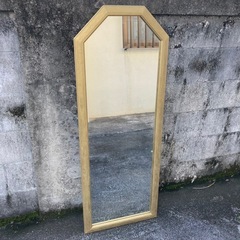 リメイクゴールド姿見鏡　転落防止付き