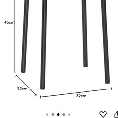 IKEAパイプ椅子★ブラックの画像