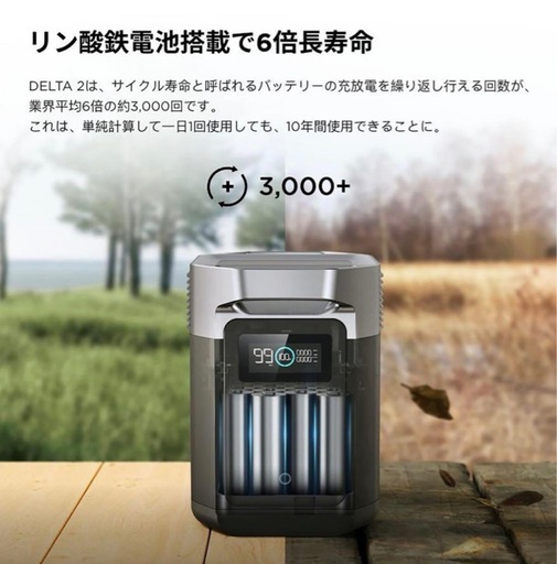【取引完了 】 EcoFlow DELTA 2 ポータブル電源 1024W