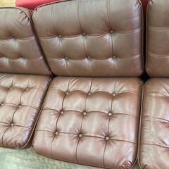 ★ジモティー割あり★ｶﾘﾓｸ/ｿﾌｧｾｯﾄ/クリ-ニング済み/HG-5246の画像