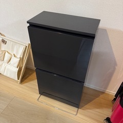 ゴミ箱　２段　分別　グレー