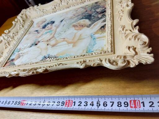 天使 エンジェル ロココ調 絵画 イタリア製 輸入雑貨 額絵 天使 エンジェル アートフレーム 愛の