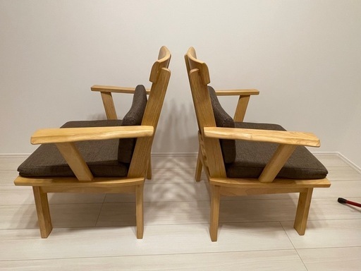 ニトリ コレクション 回転式ダイニングチェア(サザナミLBR) 2脚セット