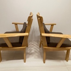 ニトリ 回転式ダイニングチェア(サザナミLBR) 2脚セット