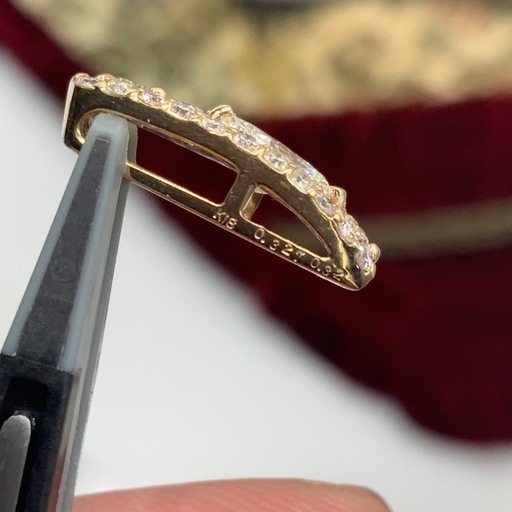 K18 ピンクゴールド　ダイヤペンダント　1.5g 0.327ct 0.32ct