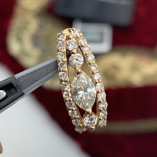 K18 ピンクゴールド　ダイヤペンダント　1.5g 0.327ct 0.32ct