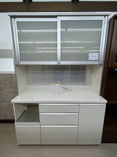 ★ジモティ割あり★ パモウナ 食器棚 白 H206×D50×W140 クリーニング済み TJ11238