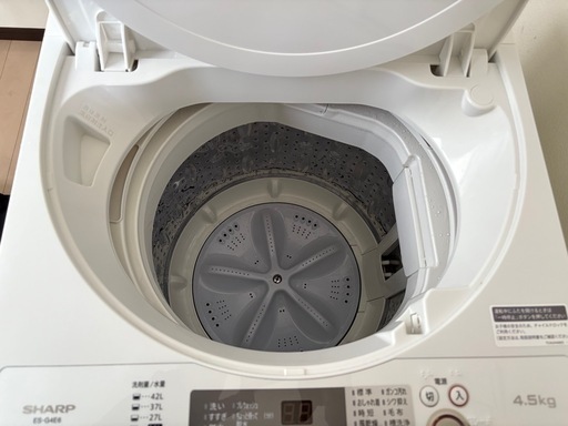 洗濯機シャープ 2019年ESーG4E6分解洗浄済