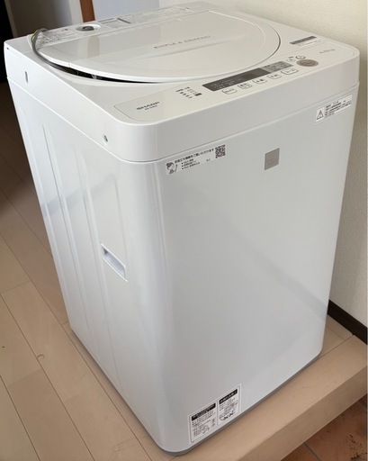 洗濯機シャープ 2019年ESーG4E6分解洗浄済