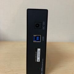 TOSHIBA 外付けハードディスク 黒 スタンド付き (ケースは玄人志向)の画像