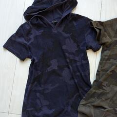 Purple & Yellow  フード付きTシャツ／パーカー　３着セットの画像