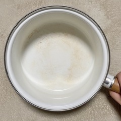 ⭐︎IH、ガス火両対応⭐︎ ニトリ ホーロー鍋　片手鍋 ホワイトの画像