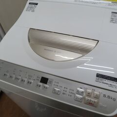 ♪SHARP/シャープ 洗濯機 ES-TX5B-N 温風乾燥機能付 5.5kg 2018年製♪の画像