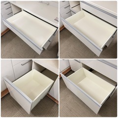 【超美品‼️】定価119,300円♪ 現行モデル パモウナ 120cm幅キッチンボード 食器棚 収納家具 ホワイト♪の画像