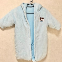【新品・未使用】babyミッキー おくるみ ロンパース　ジャンプスーツの画像