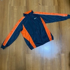 NIKE ストライプジャージ M ネイビー/オレンジの画像