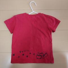 【90cm】子供服 ベビー服 半袖 Tシャツ 男の子 恐竜 ザウルス 赤 レッドの画像