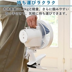 クリップ扇風機の画像