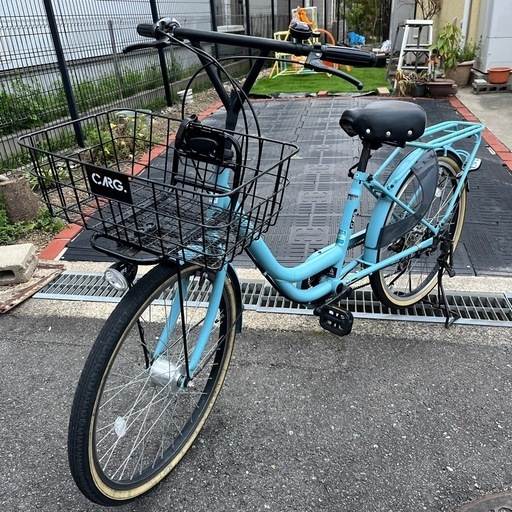 【4/30まで】あさひ[ASAHI] カーグバケットBAA-L 24インチ 6段変速 オートライト シティサイクル ママチャリ 自転車