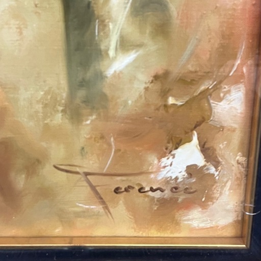【超希少】 Ference Jean フェレンス・ジャン 裸婦画 油絵 油彩 直筆サイン入り 人物画  絵画 額縁 額装 インテリア 