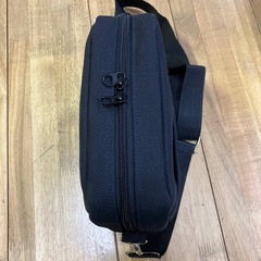 国産綿帆布ショルダーバッグ 斜めがけかばん ハンドメイド 黒 ブラックの画像