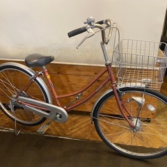【前後タイヤ新品】26インチ自転車　LEDオートライト