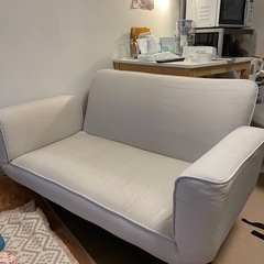 ソファ無料でお譲りします！ソファーベッド ソファー 2人掛け 5段調整可能の画像