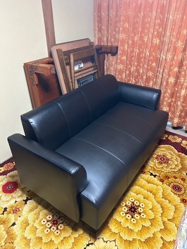 IKEYA ソファ 2人掛け ブラック IKEAソファー(2~3人掛け) イケアのソファ】