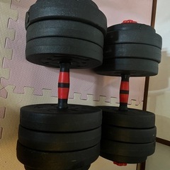 TOP FILM ダンベル 可変式 重量調整 2個セット シャフト付き 40kgの画像