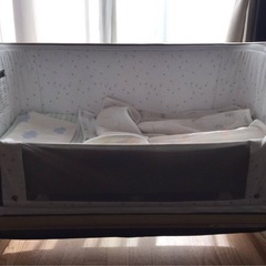 美品[2022年製]HZDMJ Maydolly ベビーベッド グレーの画像