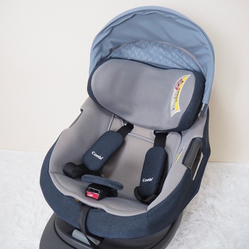 美品 コンビ ホワイトレーベル THE S ISOFIX エッグショック　360°回転式 チャイルドシート