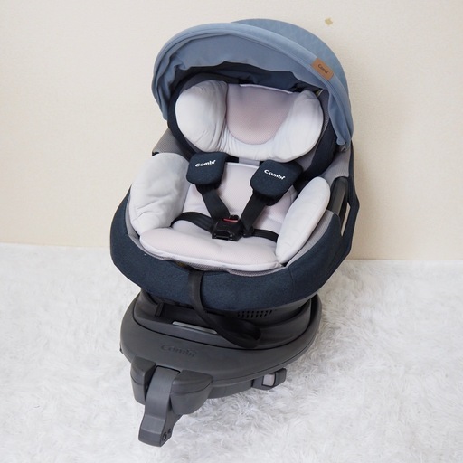 美品 コンビ ホワイトレーベル THE S ISOFIX エッグショック　360°回転式 チャイルドシート
