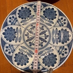 藍色　向日葵　うさぎ　プレート　お皿の画像