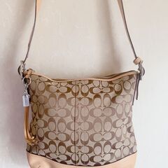 美品　コーチ　COACH ショルダーバック　シグネチャー　キャンバスの画像