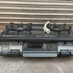 リンナイ ガスコンロ 2口グリル付 都市ガス12A 13A用 左...