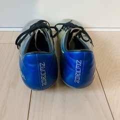 【最終値下げ！！8月末削除】 Nike Mercurial サッカーシューズ シルバー/ブルー/グリーンの画像