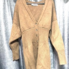 ZARA ブラウン Vネック長袖ニット