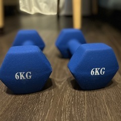 6kg 青色 ダンベル 2個セット