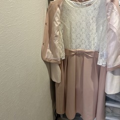フォーマル　ワンピース　薄ピンクの画像
